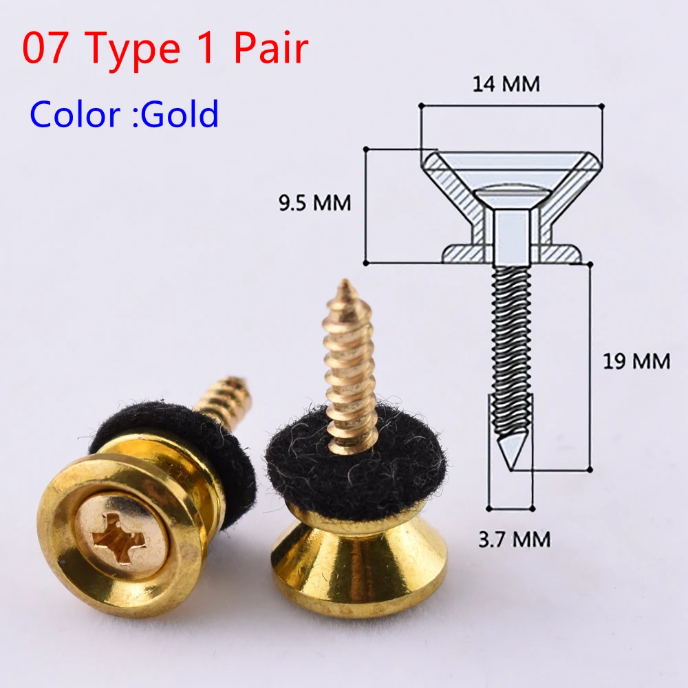Guitar and Bass Strap Button Pins Set 20 Guitar and Bass Strap Button Pins Set - Image 20