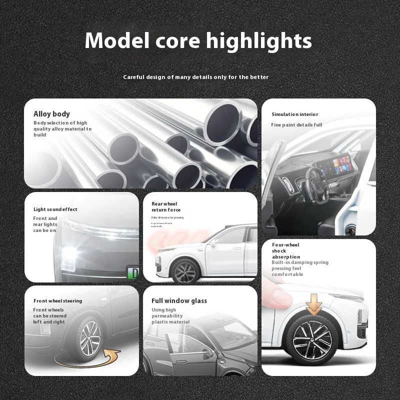 1:32 Alloy Metal SUV Model with Sound & Light 2 1:32 Alloy Metal SUV Model with Sound & Light - Image 2