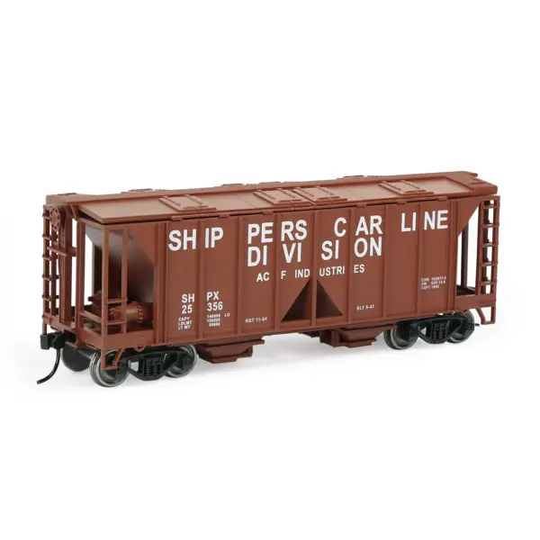 HO Scale 2-Bay Covered Hopper Car Model - Image 7