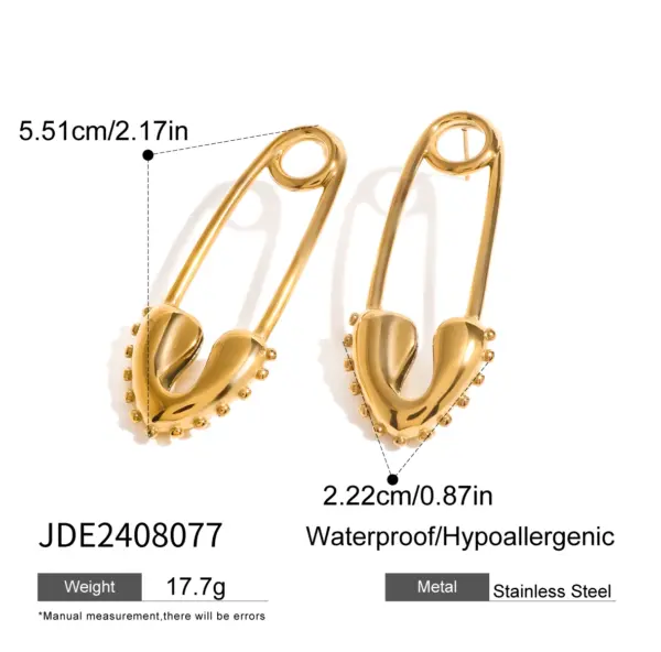 Stainless Steel Heart Stud Earrings for All - Image 7