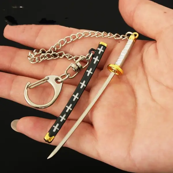 Roronoa Zoro Mini Keychain 9cm Metal Sword - Image 12