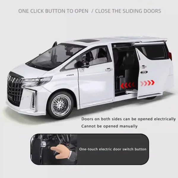 1:18 Alphard Alloy Pull-Back Car Model - Image 6