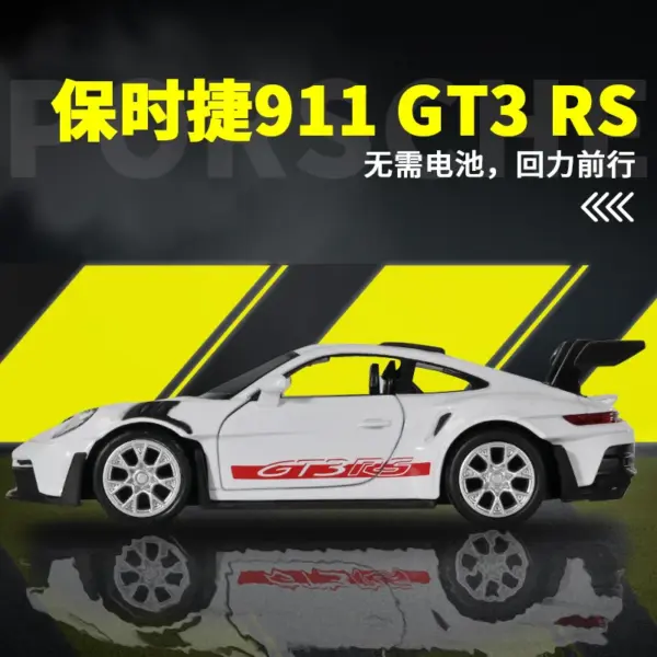 1:36 Porsche 911 992 GT3 RS Diecast Model - Image 6