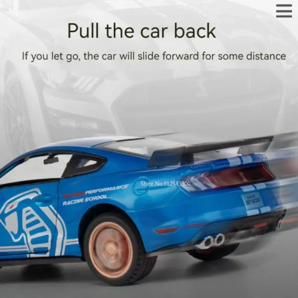 1/24 Scale Mustang Shelby GT500 Model Car - Image 5