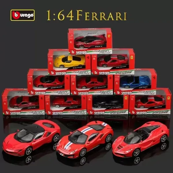 Bburago 1:64 Ferrari Model Car Set - Image 4
