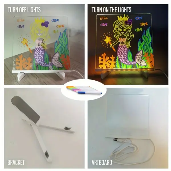 LED Acrylic Message Board with USB Power - Image 6
