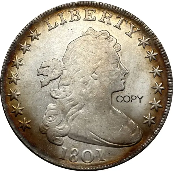 One Dollar Draped Bust Commemorative Coin Copy - Image 3