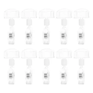 10Pcs Plastic Price Tag Holders Clips