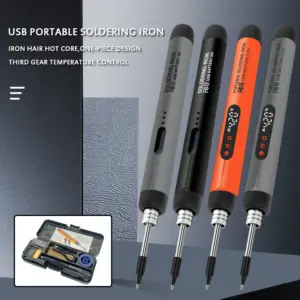 Portable USB Soldering Iron with Adjustable Temp