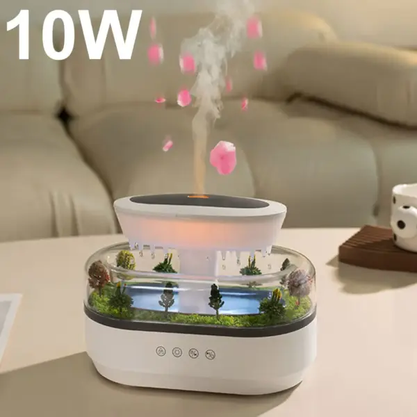 Rain Cloud Essential Oil Humidifier with LED Light - Image 2