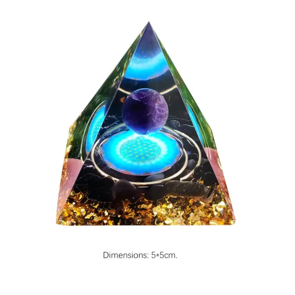 5cm Natural Stone Orgonite Pyramid Crystal - Image 15
