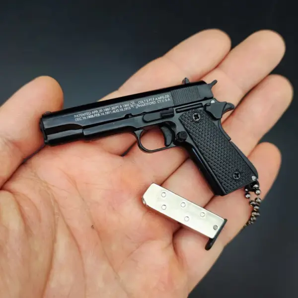 Colt 1911 Mini Alloy Pistol Keychain - Image 2