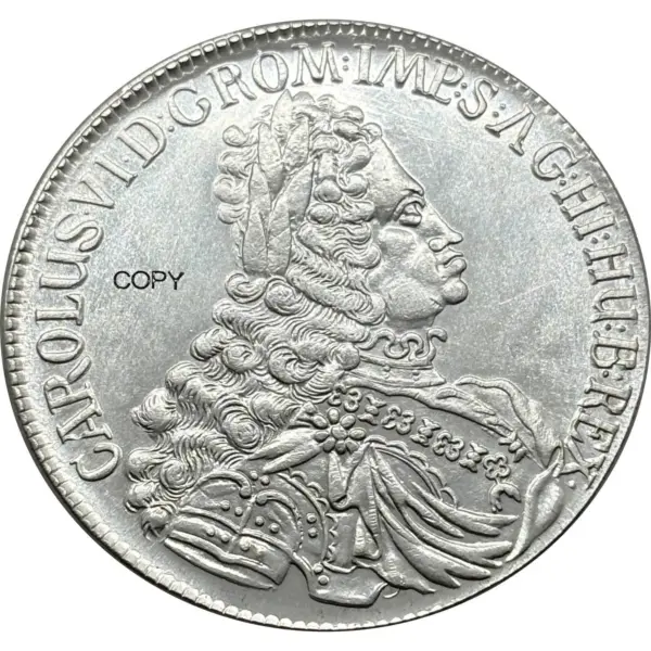 Austrian Empire 1721 Charles VI Thaler Replica - Image 3
