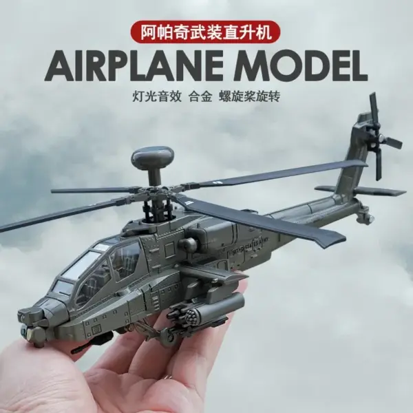 Apache Armed Helicopter Diecast Model - Image 2
