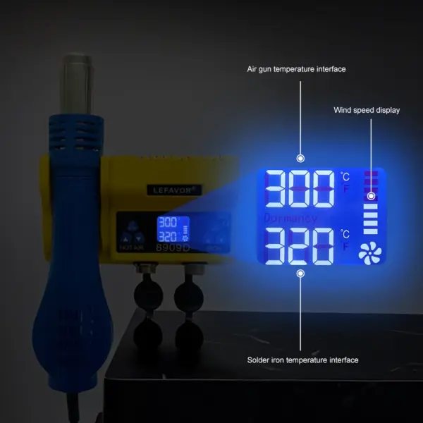 8909D 2-in-1 Soldering Station Set - Image 6
