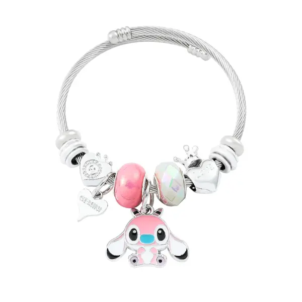Trendy Disney Stitch Heart Beaded Bracelet - Image 25