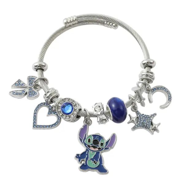 Trendy Disney Stitch Heart Beaded Bracelet - Image 16