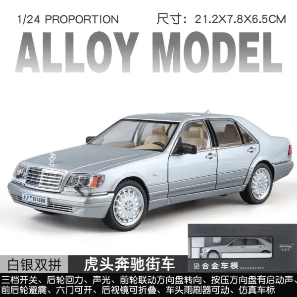 1:24 Mercedes-Benz W140 320SEL Diecast Model - Image 7
