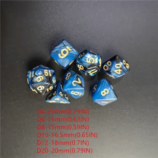 Galaxy Series 7-Piece Multi-Sided Dice Set - Image 3