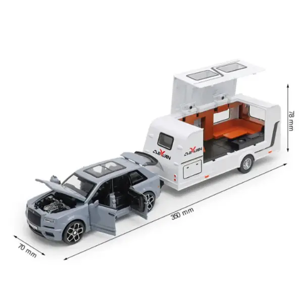 1/32 Alloy Diecast RV Trailer Car Model - Image 26