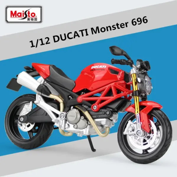 Maisto Ducati Monster 696 1:12 Diecast Motorcycle - Image 10