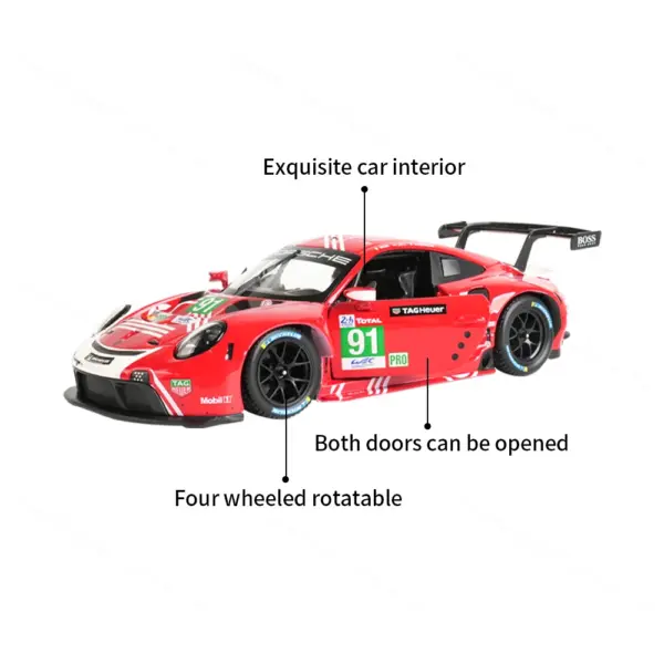 Bburago 1:24 Porsche 911 RSR LM 2020 Model - Image 2