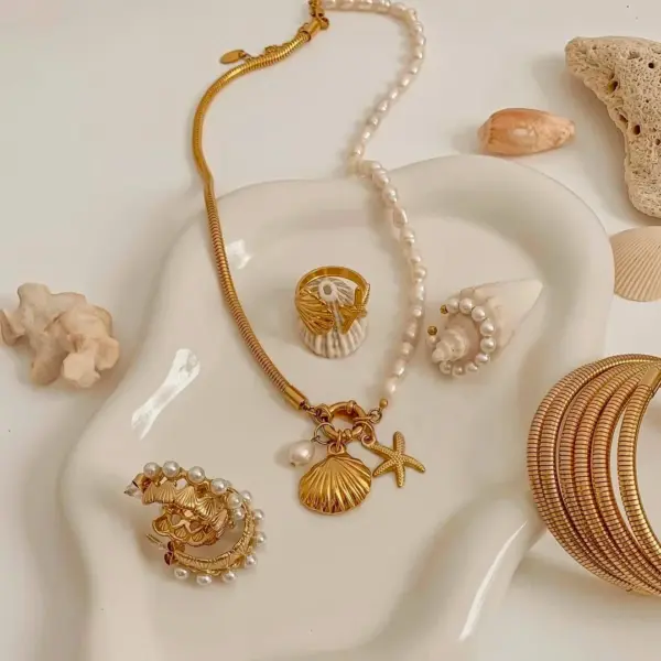 Stainless Steel Sea Shell Pendant Charm - Image 3