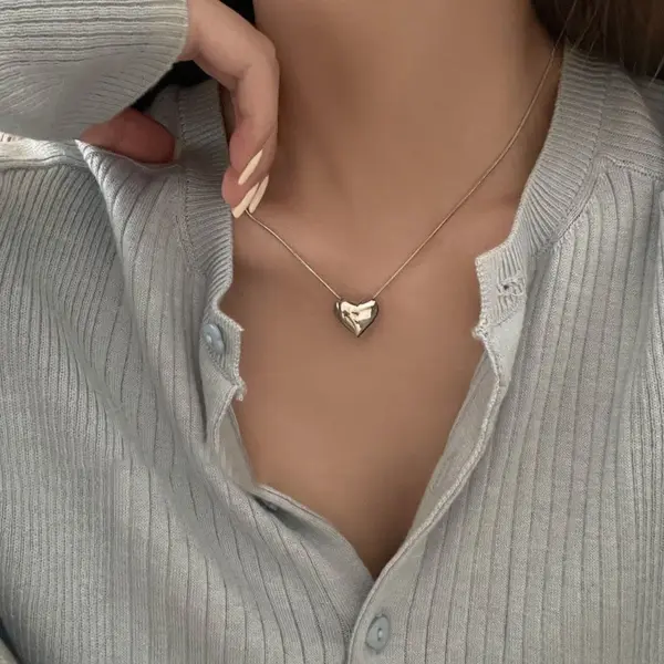 Vintage Heart Pendant Necklace for Women - Image 15