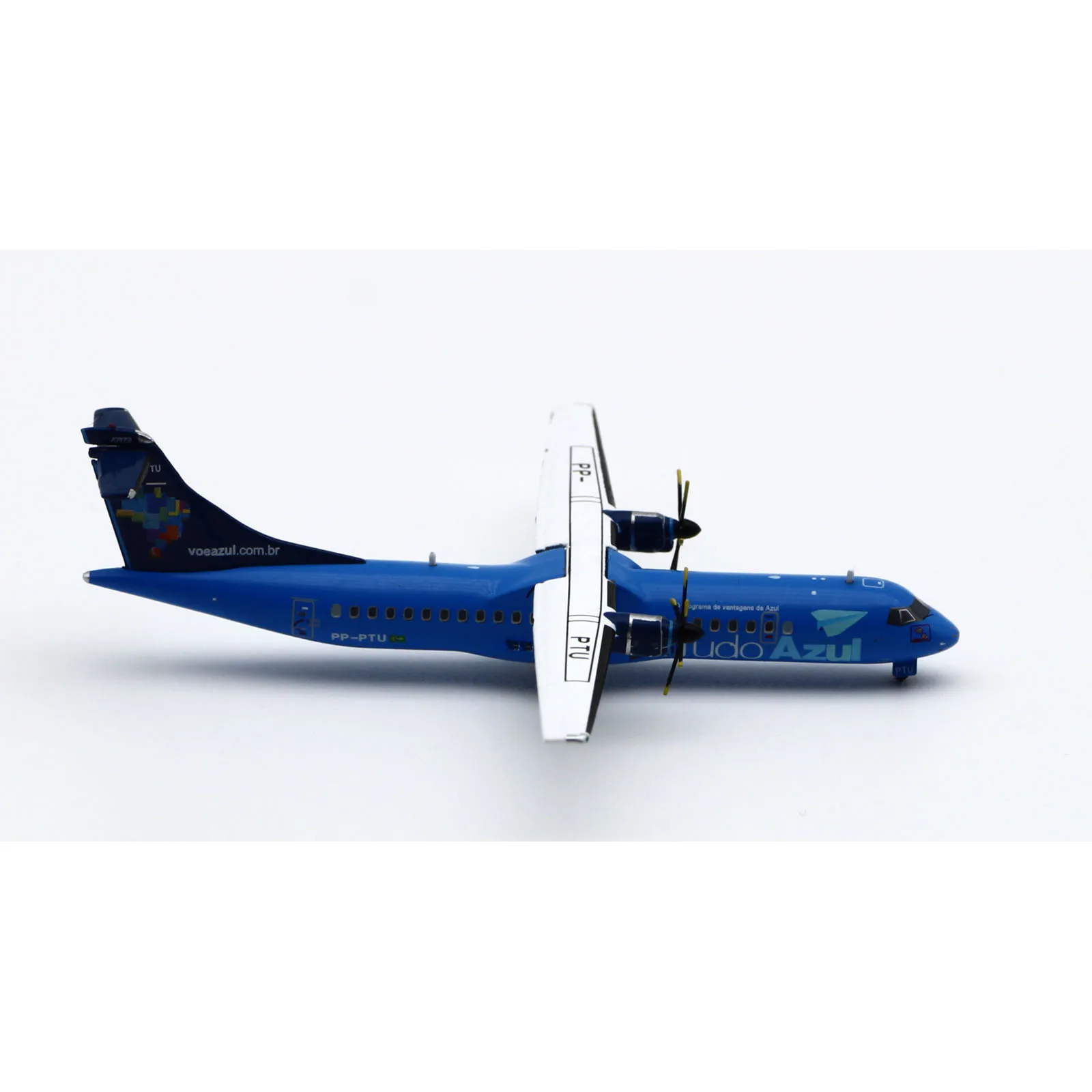 Collectible Blue ATR 72-500 Diecast Aircraft Model 4 Collectible Blue ATR 72-500 Diecast Aircraft Model - Image 4