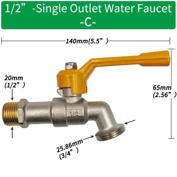 Brass Garden Hose Faucet Adapter 1/2 Inch - Image 18