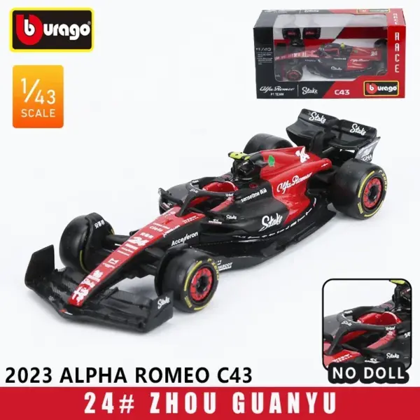 Bburago 1:43 F1 Racing Car Model Red Bull RB20 - Image 19