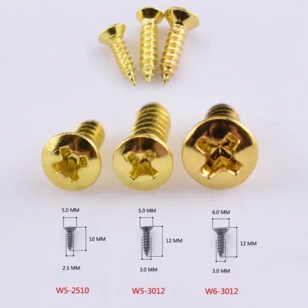 Pack of 10 Quality Pickguard Screws for Guitar - Image 4