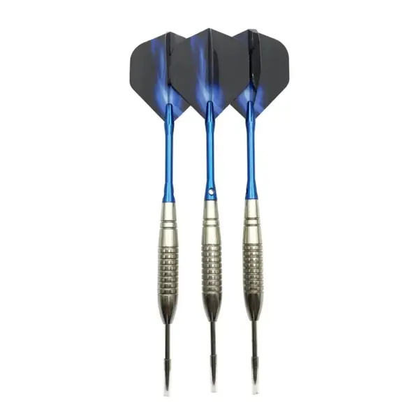 3pcs 22g Silver Torpedo Darts with Blue Rods - Image 4