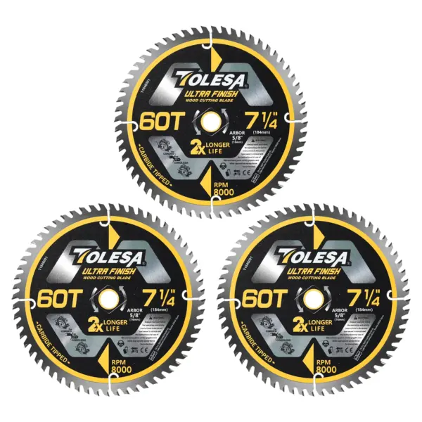 7-1/4 Inch Circular Saw Blades Set of 3 - Image 7