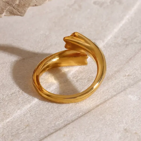 Asymmetric Pentagram Zirconia Ring for Women - Image 5