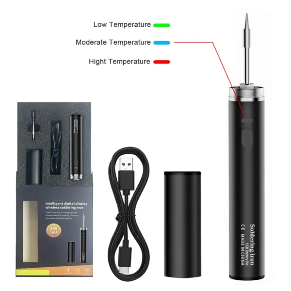 USB Soldering Iron 5V 8W with Battery - Image 10