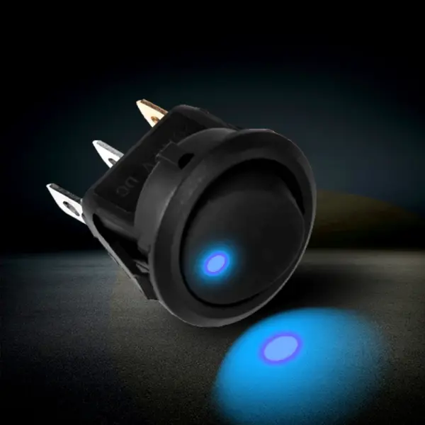 12V Waterproof Rocker Switch with LED Light - Image 3