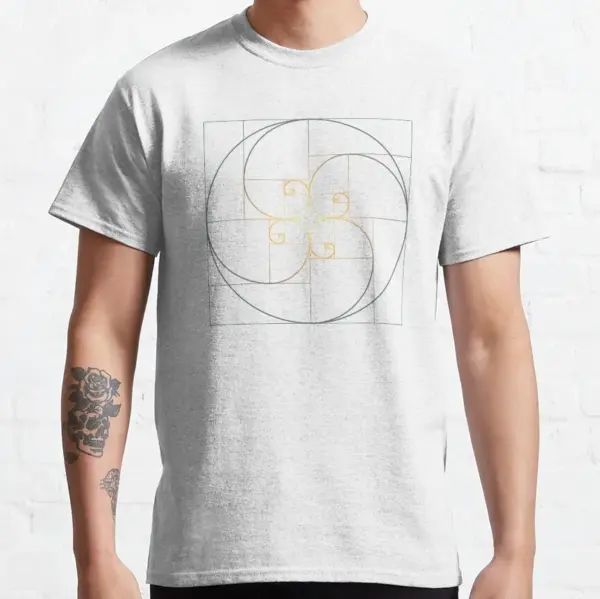 Fibonacci Spiral Graphic T-Shirt for Men - Image 9