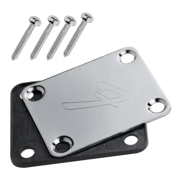 Stainless Steel 4-Bolt Guitar Neck Plate - Image 8