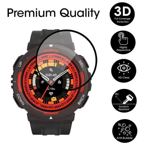 3PCS 3D Curved Edge Protector for Amazfit Active - Image 2