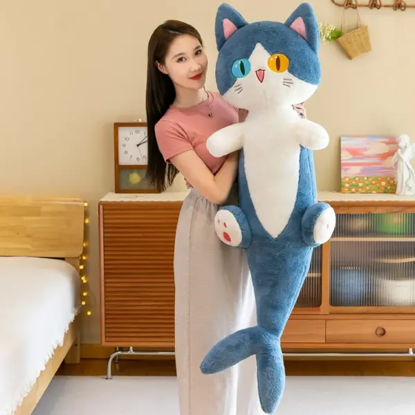 Shark Cat Plush Toy with Pillow 135cm Long - Image 4