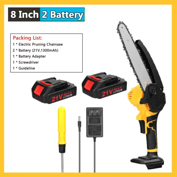 8 Inch Electric Pruning Chainsaw with Battery - Image 8