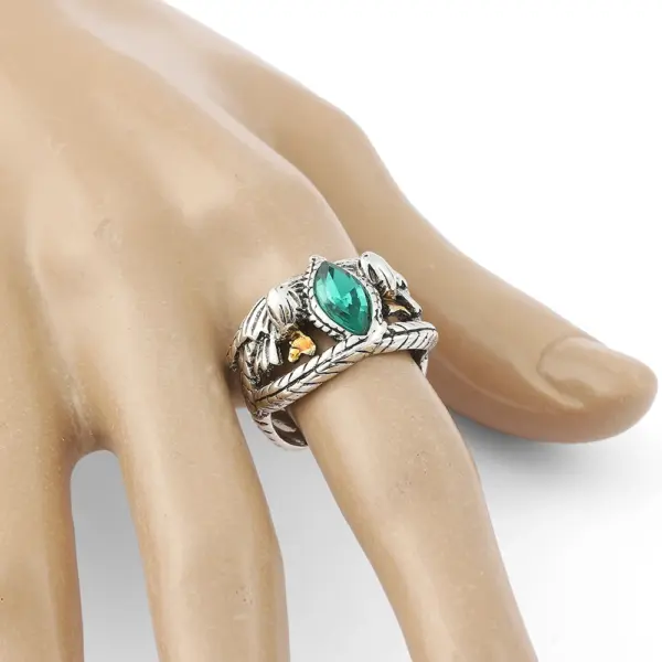 Barahir Ring with Green Crystal for Cosplay - Image 4