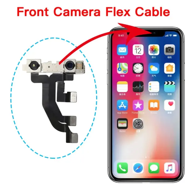 Front Camera Flex Cable for iPhone X to 12 Pro Max - Image 3