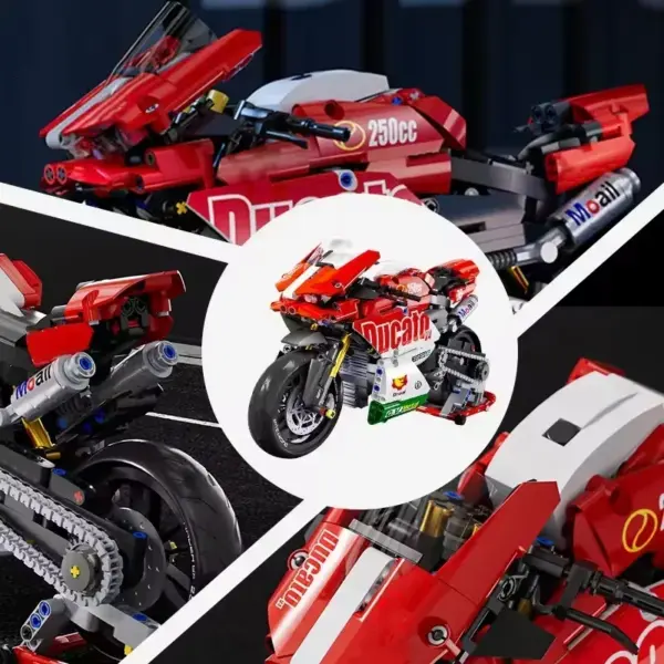Red Motorcycle Building Blocks Set Model 88800 - Image 3