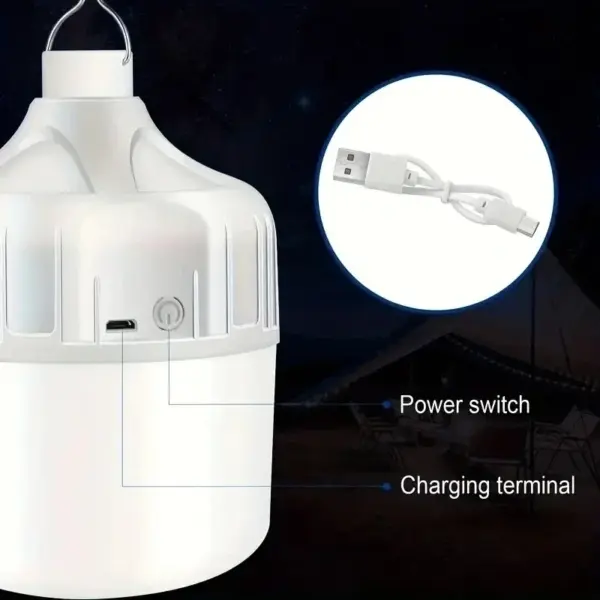 USB Rechargeable LED Camping Light Bulb - Image 5
