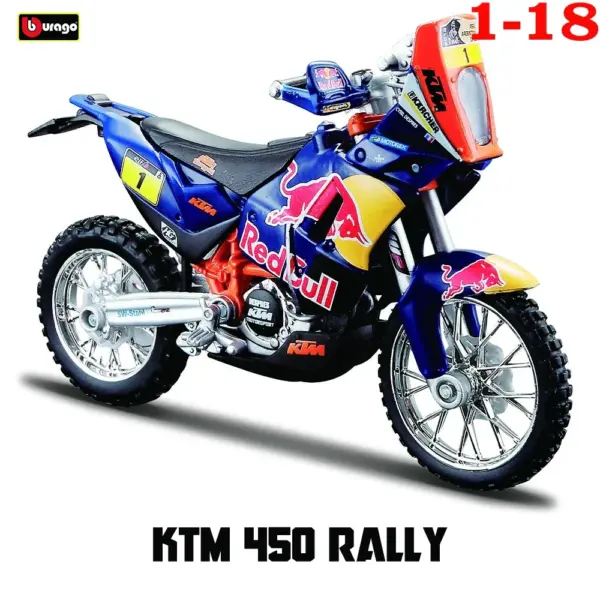 Bburago 1:18 KTM 450 Rally Diecast Model - Image 21