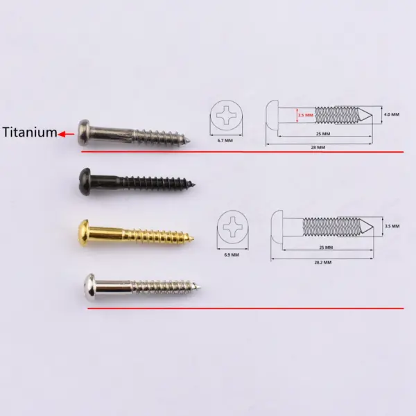 Tremolo System Bridge Screws Set of 6 - Image 5