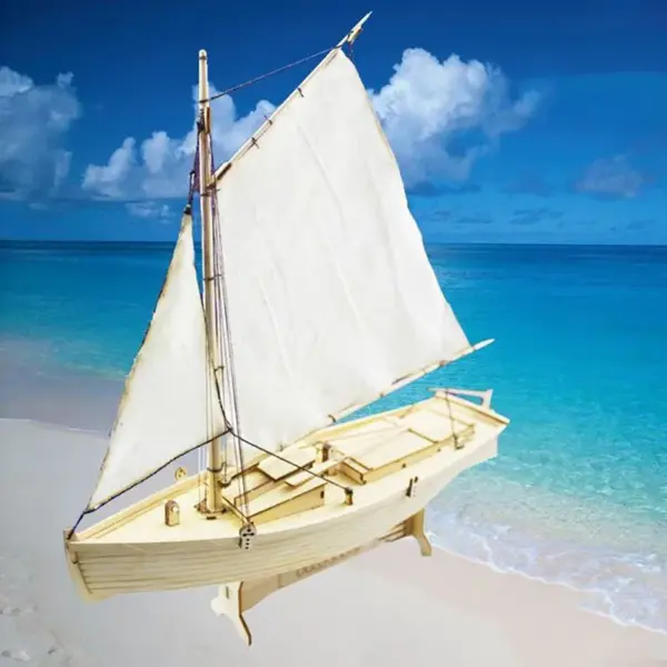 1/96 Scale Wooden Model Sailboat Kit - Image 6