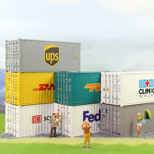3 Pack O Scale 20ft Shipping Containers - Image 6